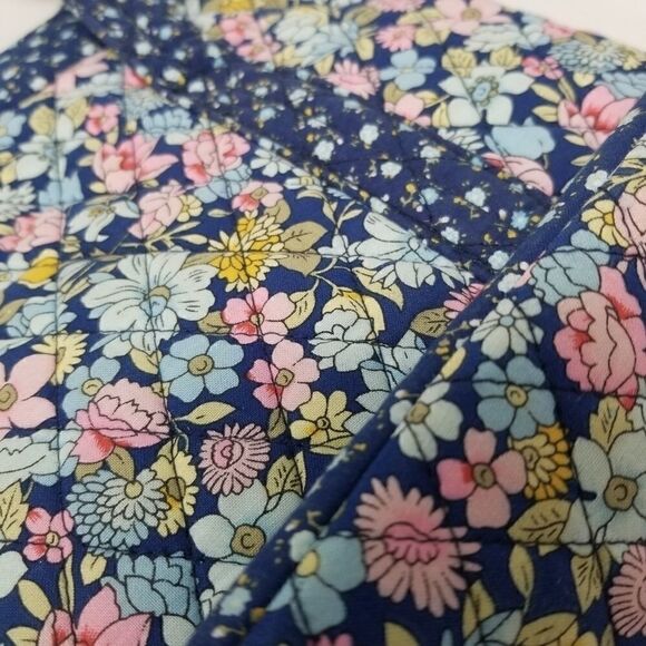 Misty Harbor Original Blue Pink Floral Quilted Bag - Picture 9 of 14